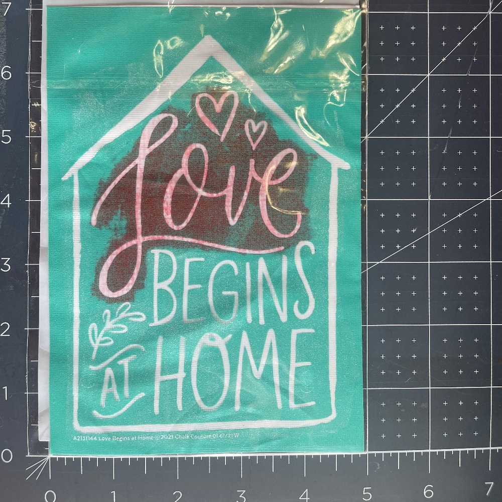USED Chalk Couture A Size Transfer - Love Begins at Home - A2131144